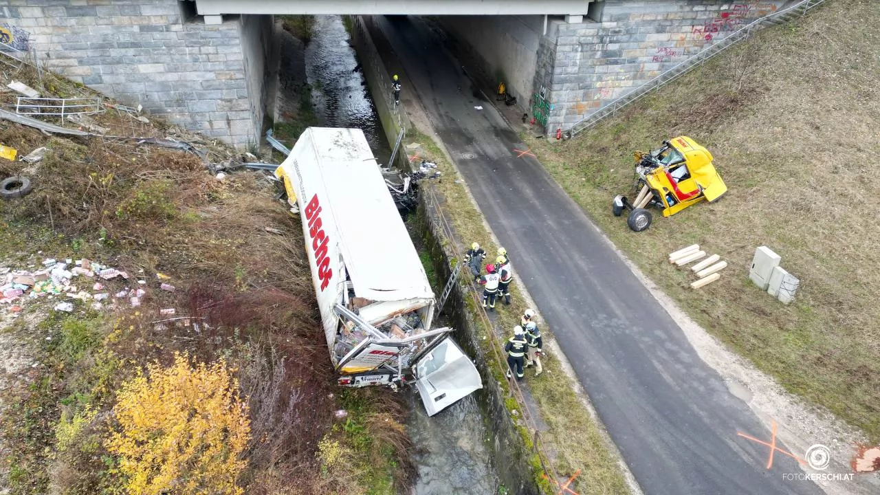 Spektakulärer LKW-Crash auf A1!