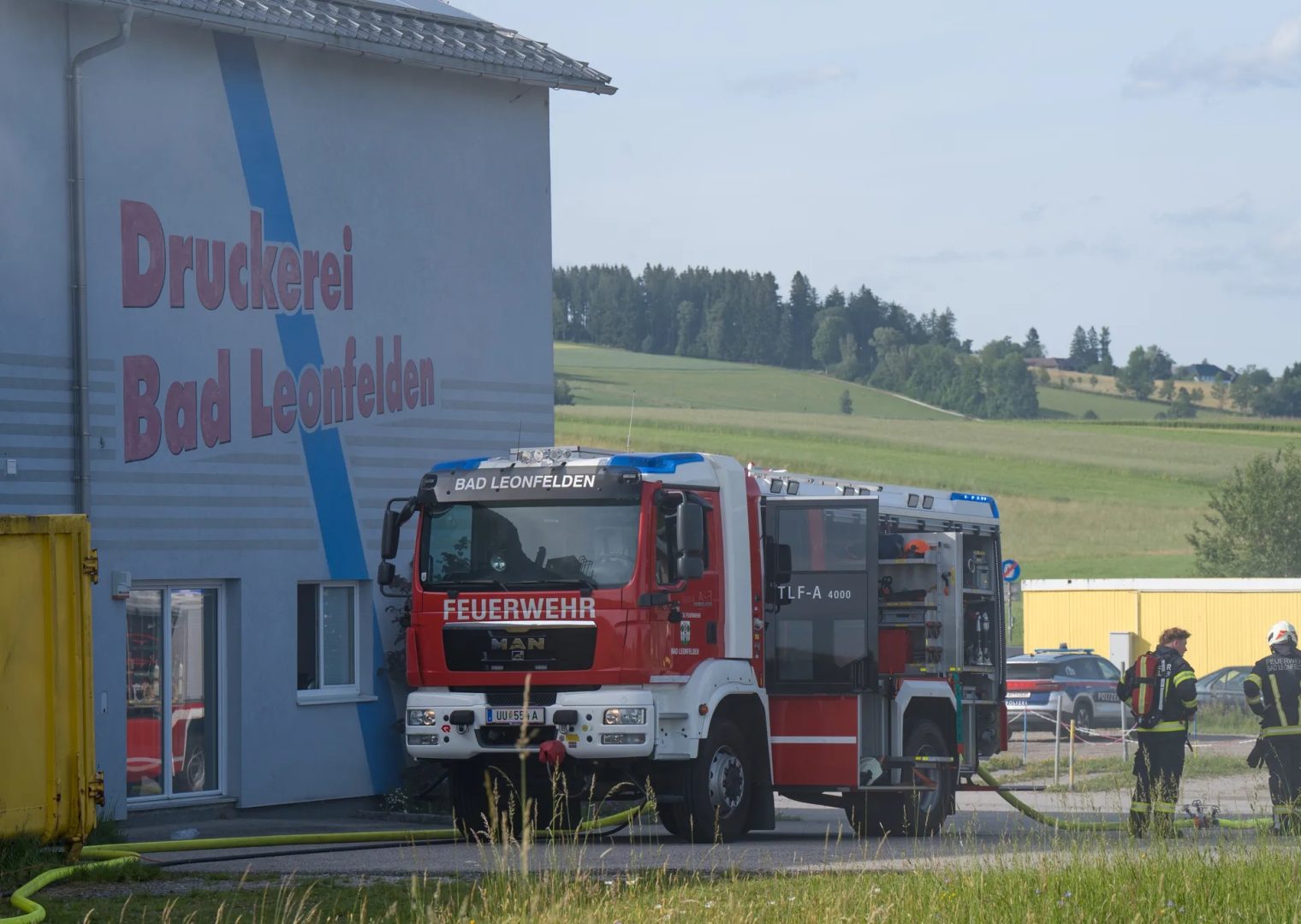 Brand in Druckerei in Bad Leonfelden