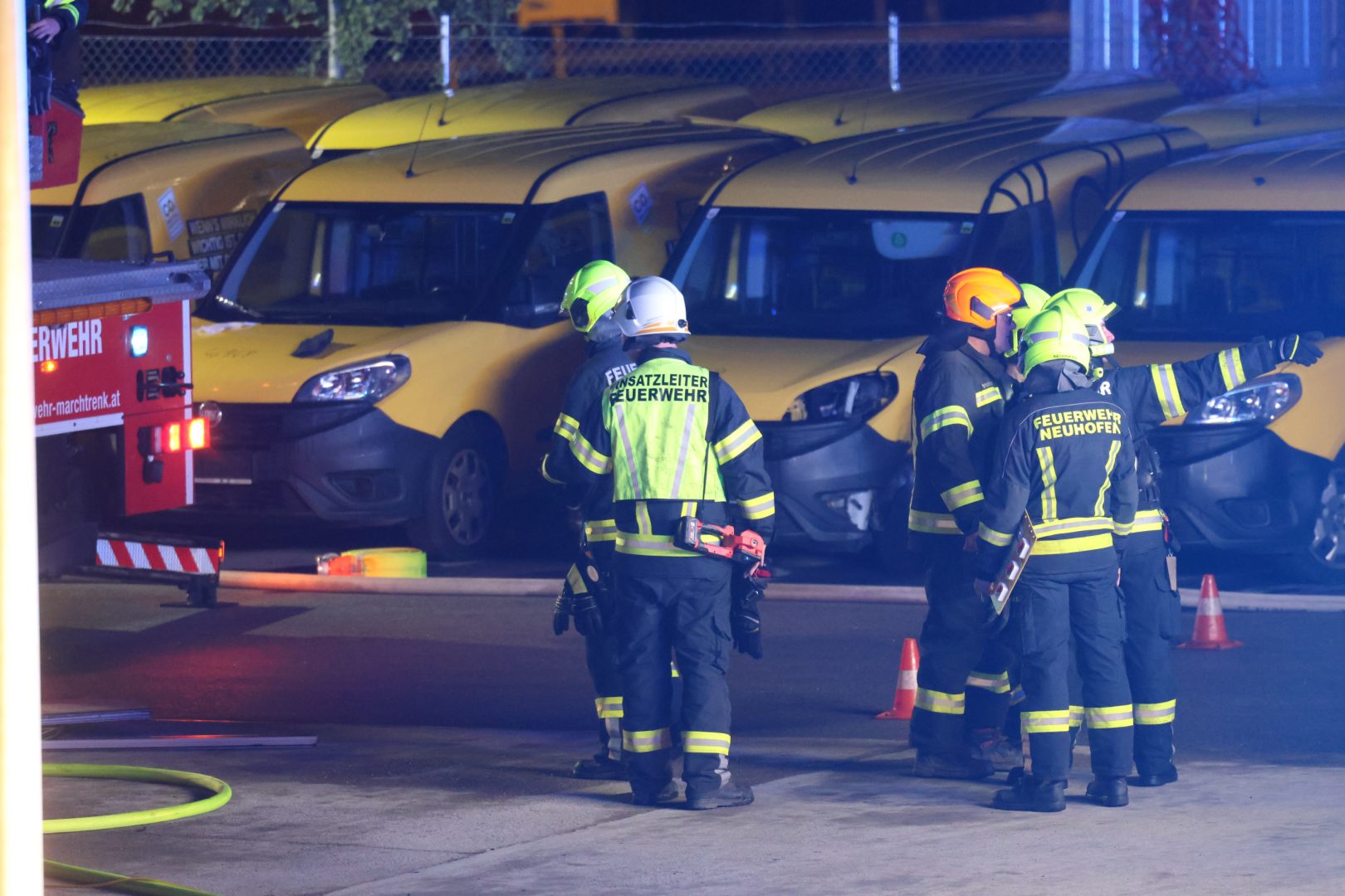 Brand bei der Post in Allhaming