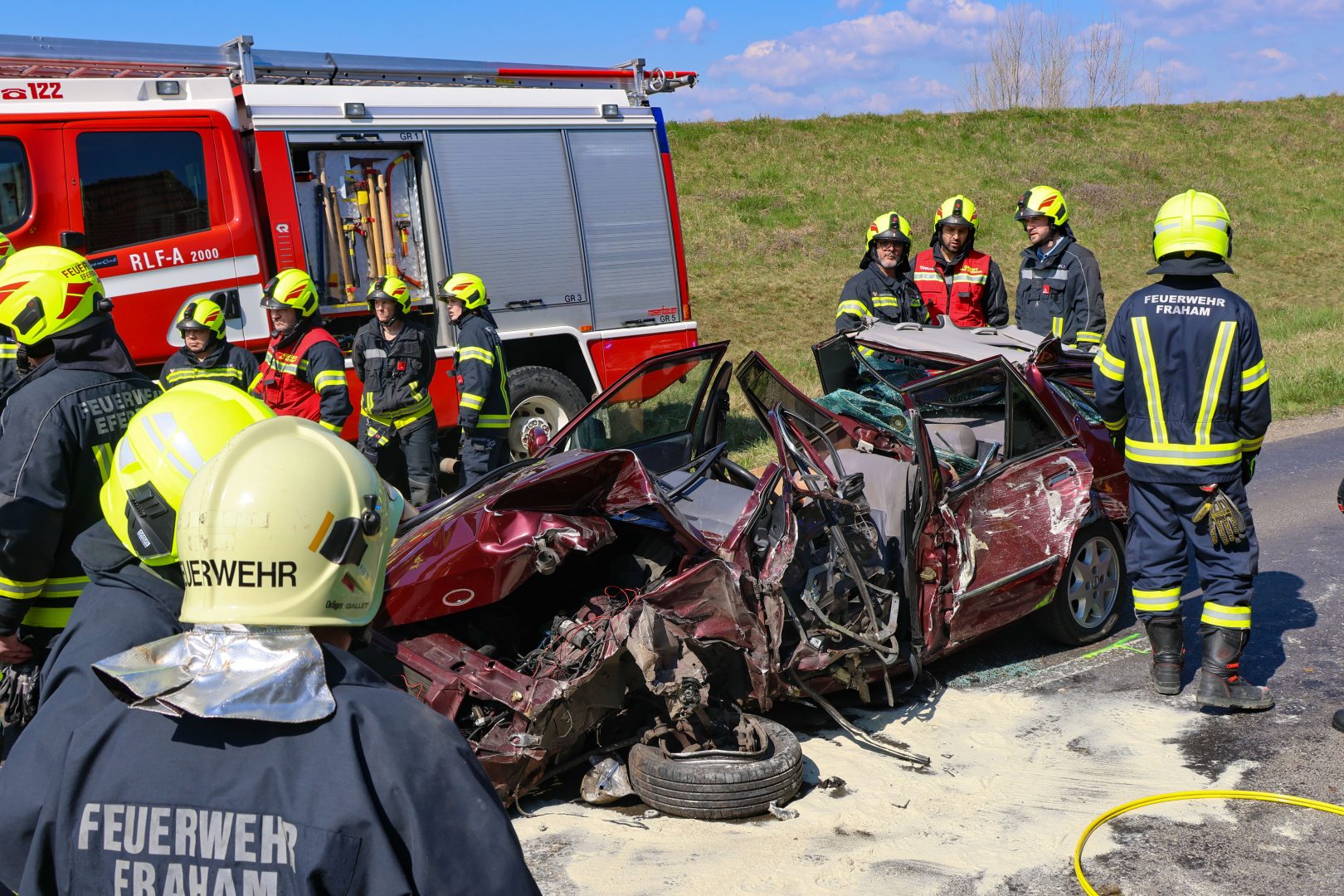 Schwerer Verkehrsunfall in Fraham