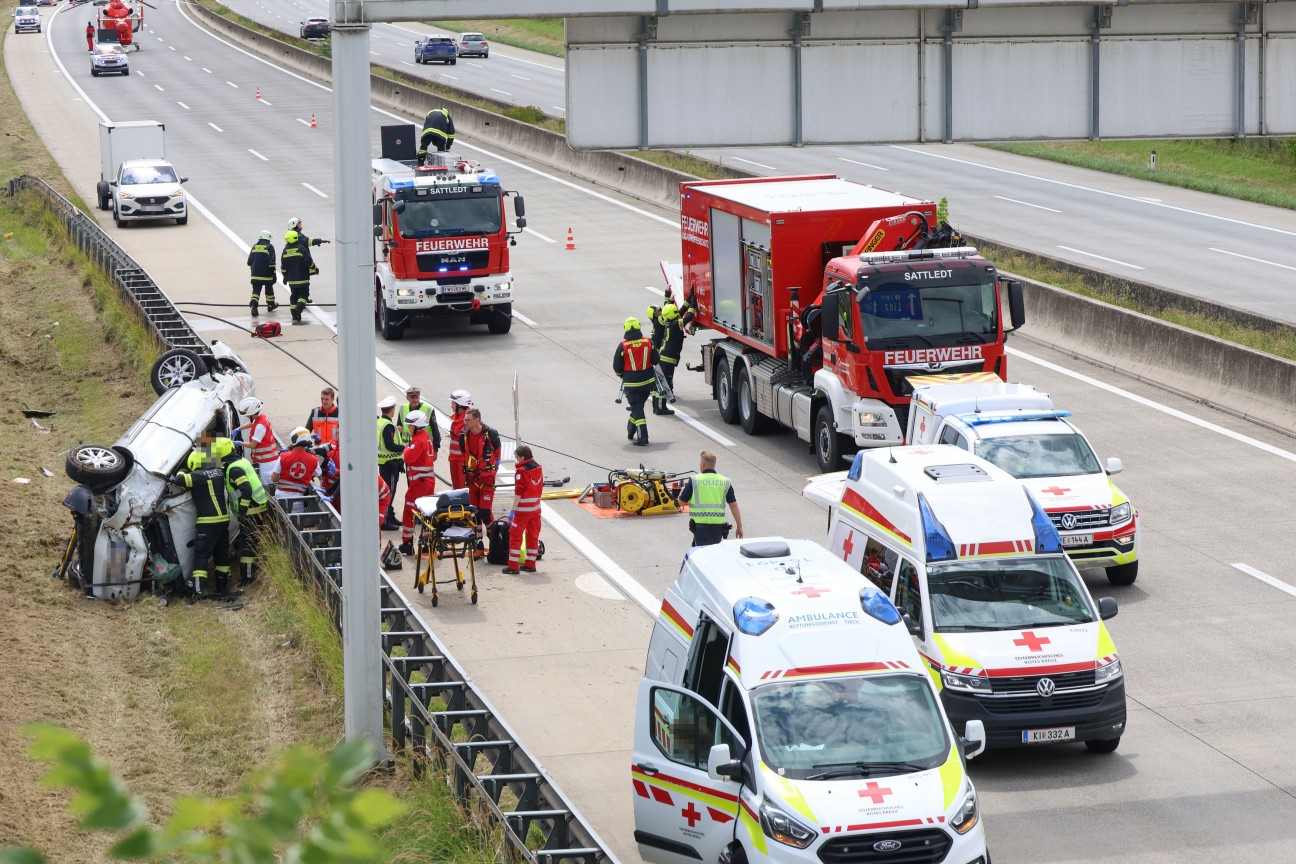 60-Jährige bei Unfall auf A1 schwer verletzt