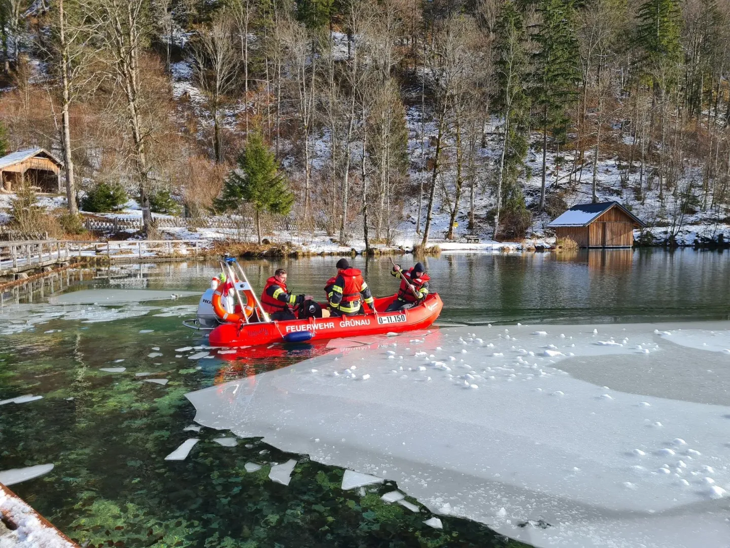 Schwan aus Almsee gerettet
