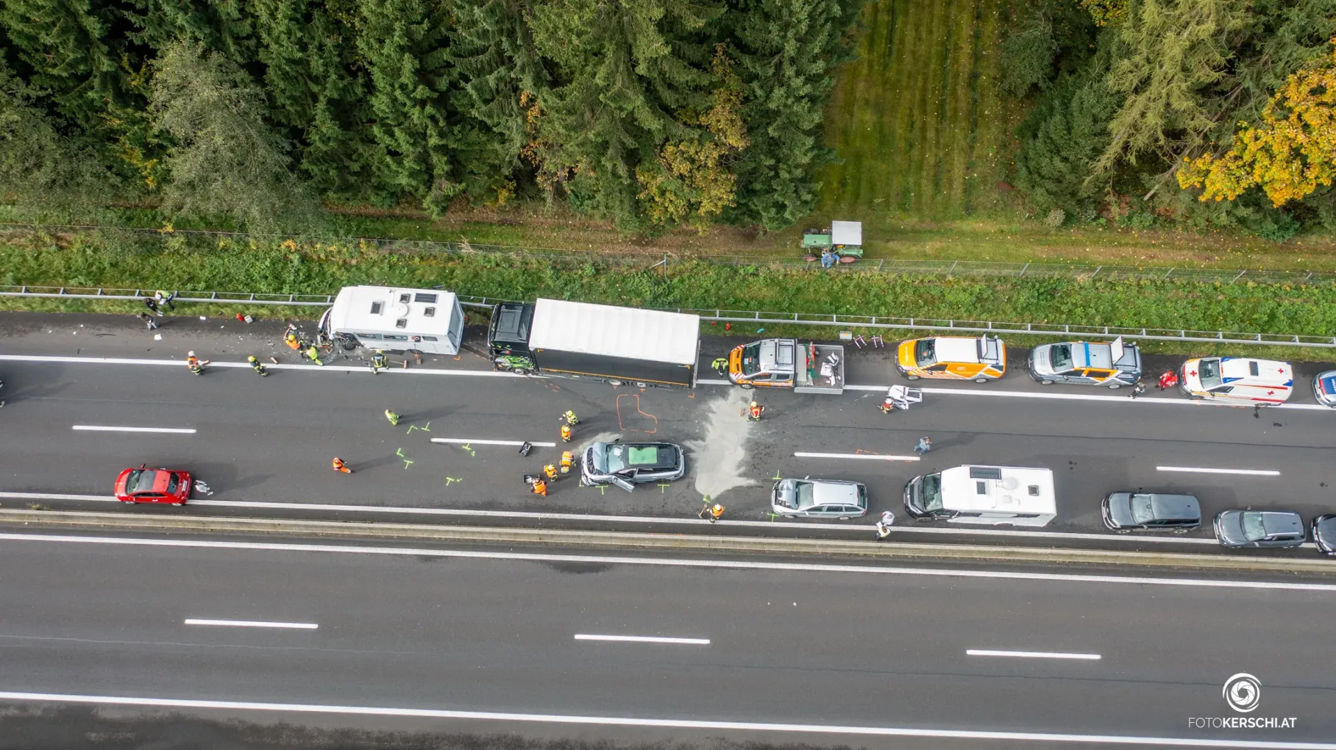Massenkarambolage auf der A9