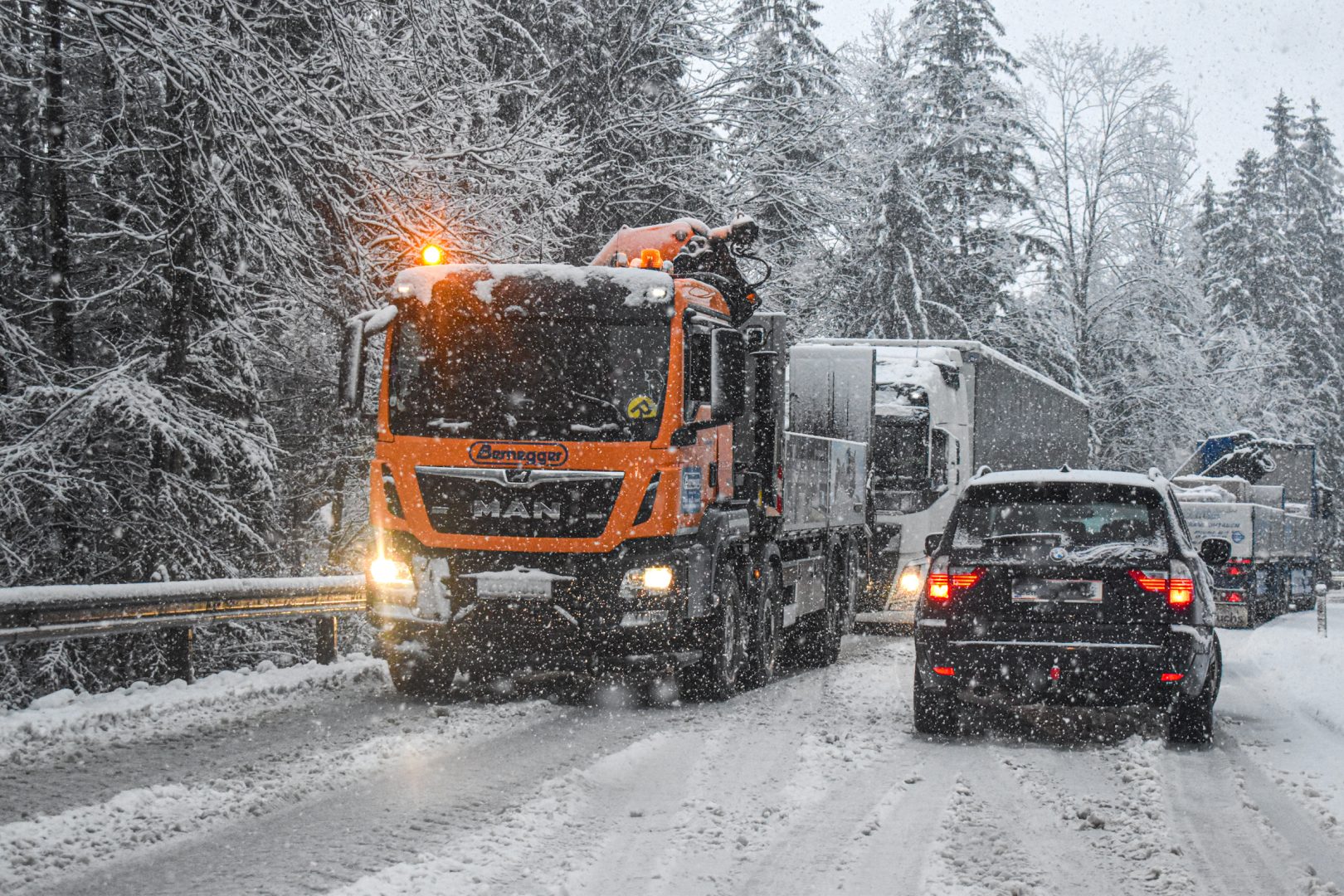 Schneechaos in Oberösterreich