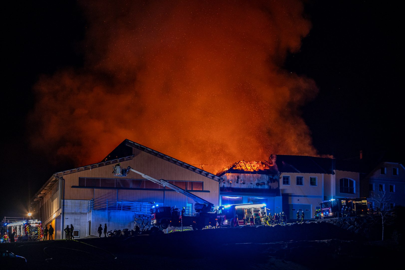 Großbrand in St. Georgen am Walde