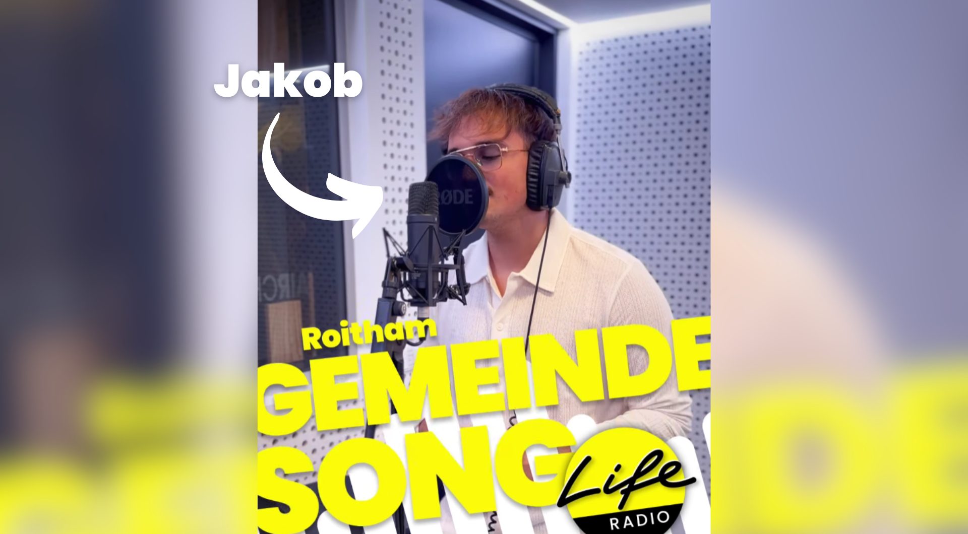The Voice Kandidat Jakob aus Roitham singt Life Radio Gemeindesong