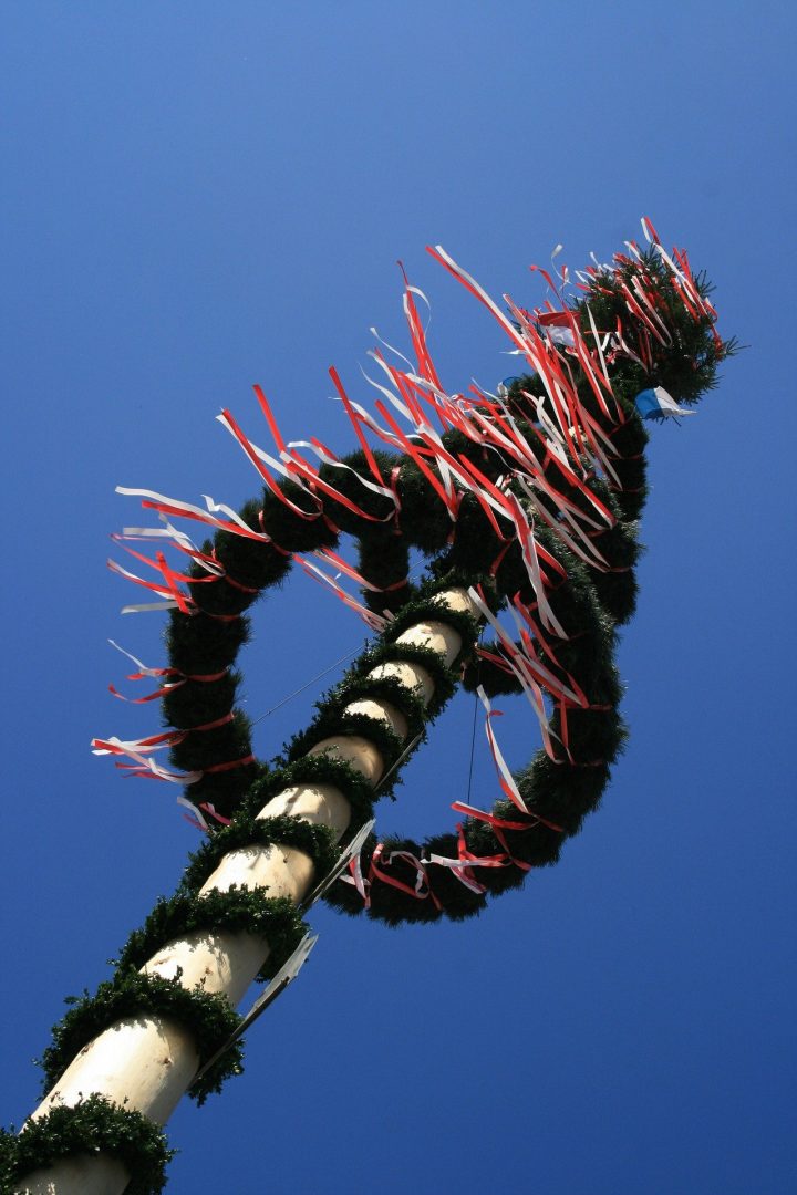 Maibaum stürzt um