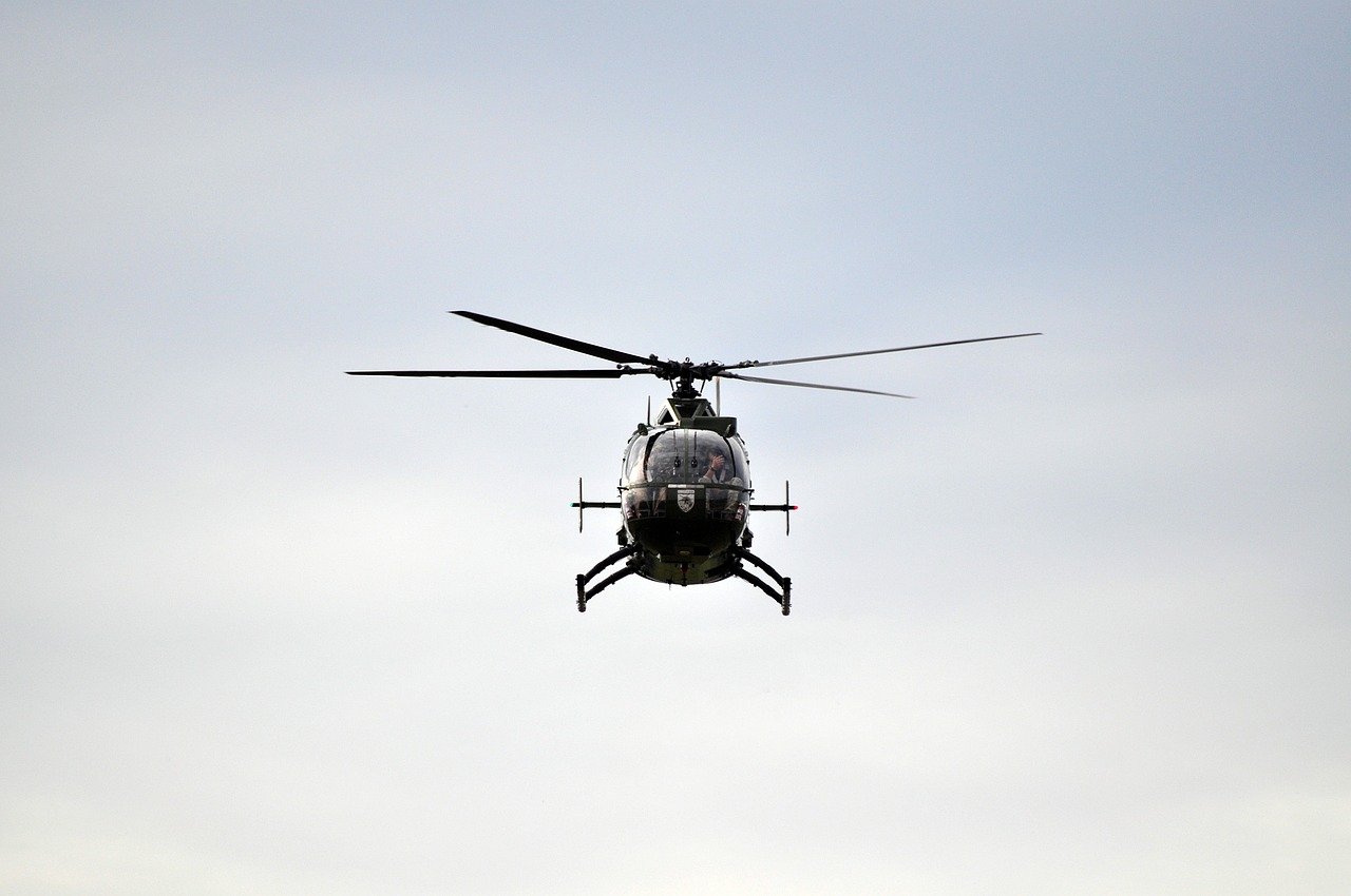helicopter, aircraft, nature