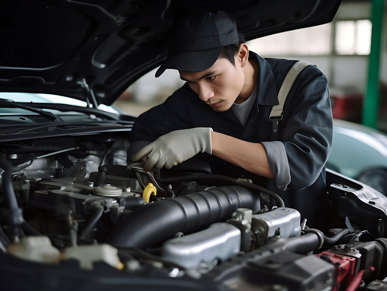 ai generated, mechanic, auto, car engine, professional, car mechanic, engine, car care, vehicle maintenance, inspection technician, mechanic workshop, garage, checking engine, asian mechanic, engineering, mechanic, mechanic, mechanic, mechanic, mech