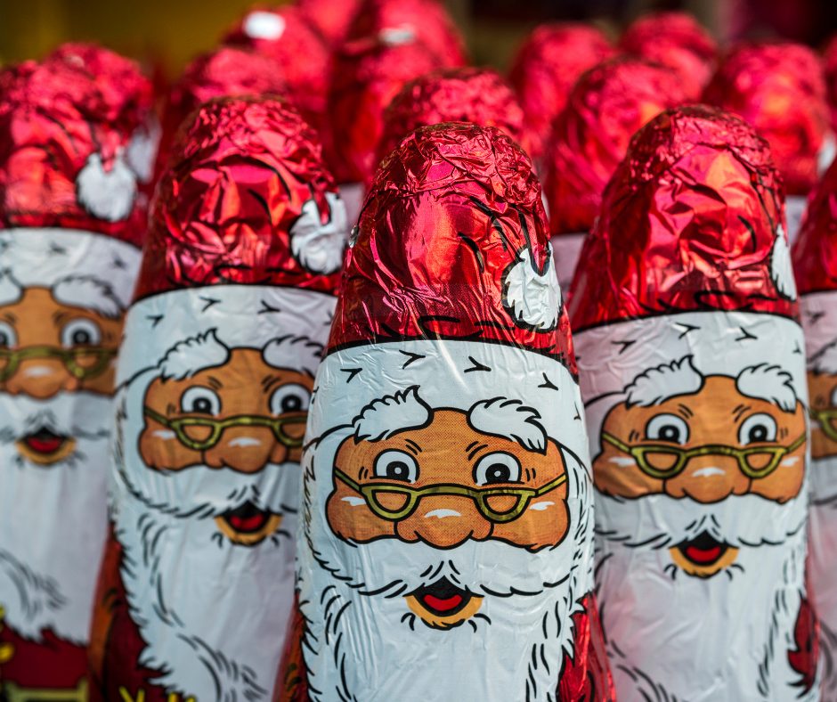 Weihnachtsmänner aus Schokolade