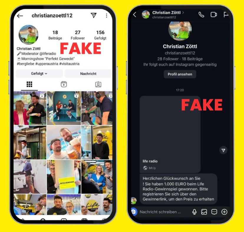 Vorsicht: Fake-Profil von Christian Zöttl!